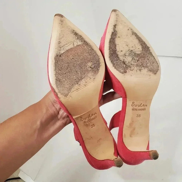 Boden Pink Suede Heels 38 - Picture 7 of 8